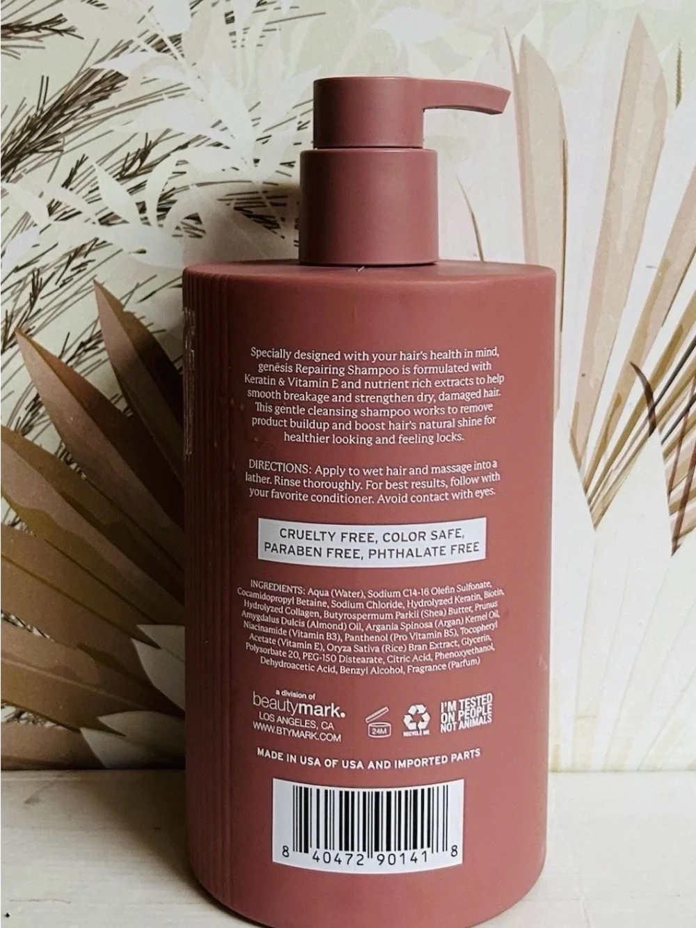genësis Repairing Shampoo for Damaged Hair - Rose Brown